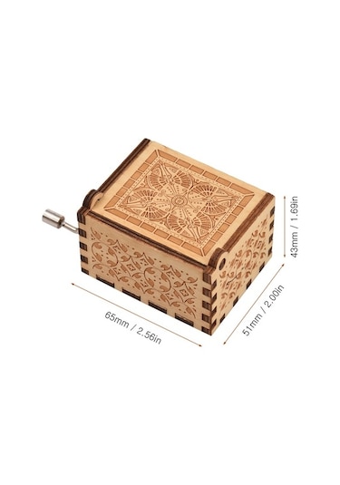 Ulzyvf El Yapımı Ahşap Müzik Kutusu - Romantik Melodili Hediye - Can't Help Falling In Love Ahşap Rengi