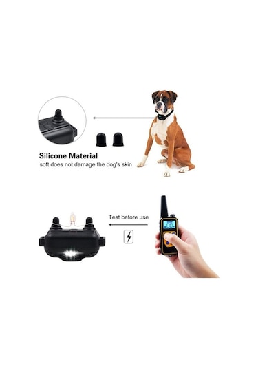 Hallow-köpek Eğitim Yaka Köpek Şok Yaka Uzaktan 800 Metre,siyah Qy