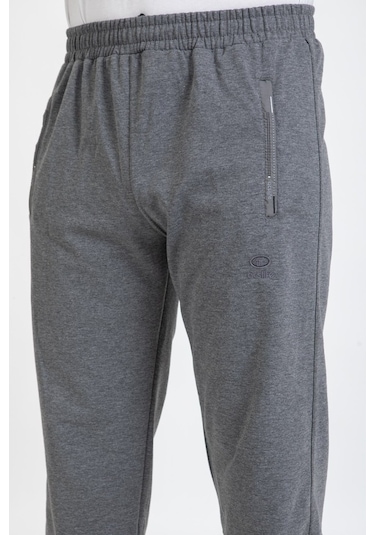 Erkek Pantolon Kesim Beli Lastikli Likralı Kompak Eşofman Altı 25 Füme