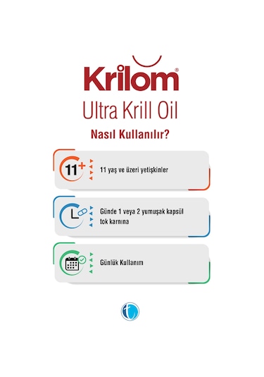 Krilom Ultra Krill Oil Takviye Edici Gıda 30 Yumuşak Kapsül