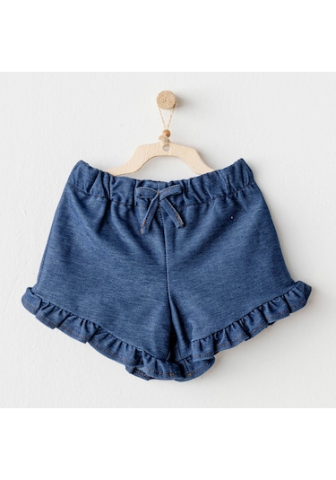 Andywawa Kız Bebek Şort Shorts Casual Ac25938 İndigo