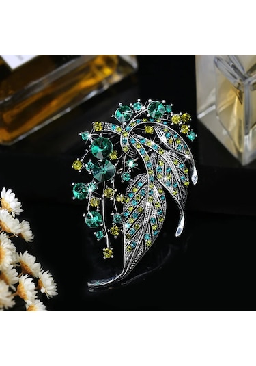 Üst Düzey Zarif Renkli Içi Boş Yaprak Broş Palto Kardigan Takım Pim Broş S1 S1 Çok Renkli