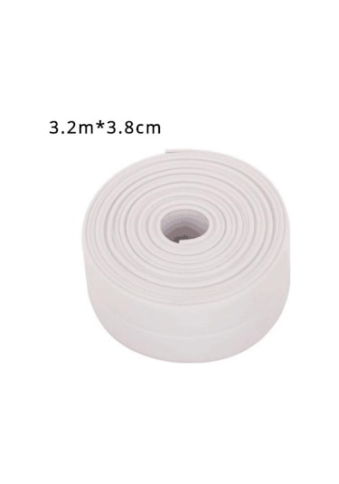 Beyaz Mutfak Ve Banyo Su Geçirmez Ve Küflenmez Bant Dikiş Contası Banyo Tuvalet Dikiş Köşe Hattı Çıkartmaları 3.8cm