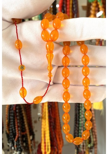 Turuncu Zar Kehribar Tesbih