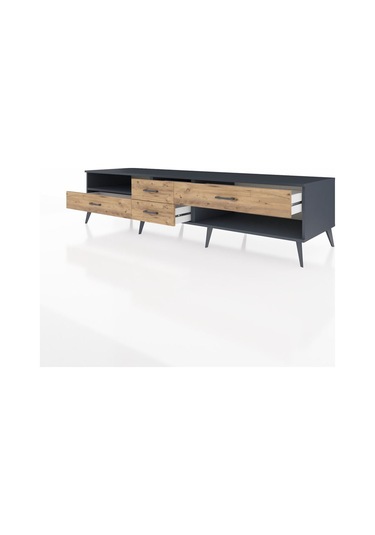 Kronos Tv Ünitesi Tek Raflı 4 Çekmeceli 220x59x51 Antrasit-antrasit/çam Antrasıt/atlas Çam - Antrasıt Kronos Tv Ünitesi Tek Raflı 4 Çekmeceli 220x59x51 Antrasit-antrasit/çam Antrasıt/atlas Çam - Antrasıt