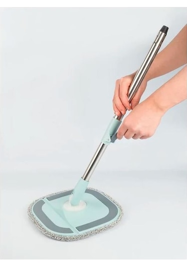Spin Mop Compact Geniş Kare Paspaslı Temizlik Seti 10 L