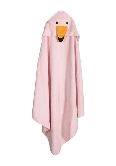 Porland Sty Duck Kapüşonlu Pembe Çocuk Havlu 100x100 0 - 4 Yaş
