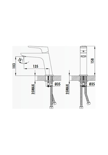 Creavit Sp1500 Slope Lavabo Armatürü