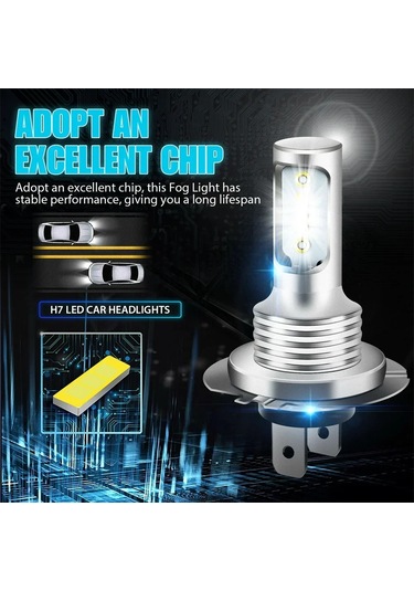 4 Adet H7 Led Far Ampuller Yüksek Düşük Işın 6000k Süper Beyaz Işıklar Araba Sis 6500k H4/9003/hb2 Hi/lo 1 Piece Set