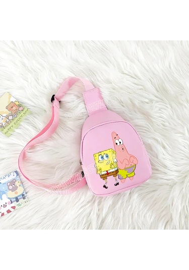Yeni Spongebob Squarepants Omuz Çantası Pu Sevimli Karikatür Crossbody Çanta Hmbb106 Hmbb106 Çok Renkli