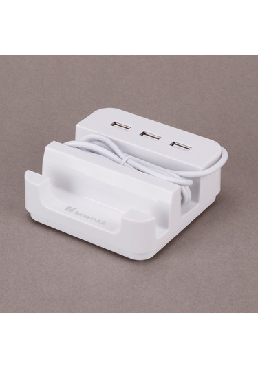 Tenwın 3'ü 1 Arada Usb Şarj İstasyonu Yuvası Çoklu Cihaz Usb Şarj Cihazı Cep Telefonu Tutucu Ev Ofis Kullanımı İçin