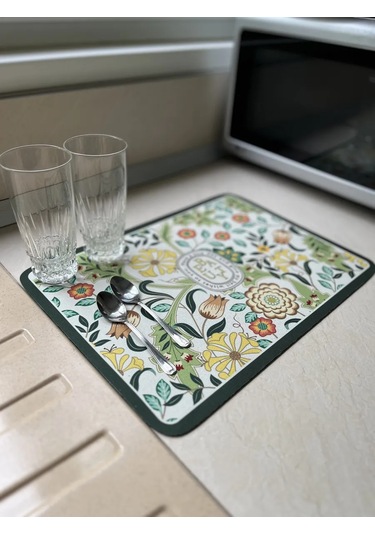 Brightnest Emici Diyatomit Bulaşık Kurutma Matı 399850901 Beyaz