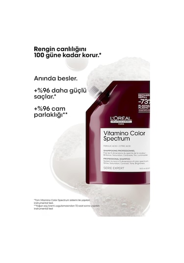 Vitamino Color Spectrum Boyalı Saçlar İçin Solma Karşıtı Refill Şampuan 500 Ml