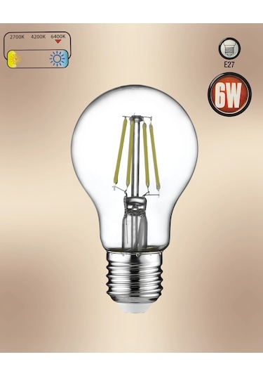 Horoz 001-015-0006 6w Led Filament Ampul Beyaz Işık