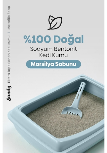 Sandy Marsilya Sabunu Kokulu Topaklanan Kedi Kumu 2 x 10 KG