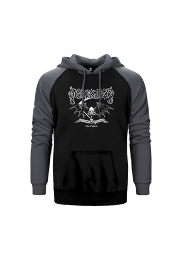 Dissection Live Rebirth Gri Reglan Kol Kapşonlu Sweatshirt Gri (554880201) Gri