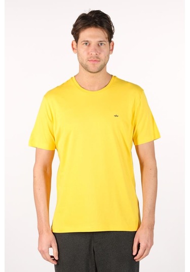 Arma Erkek Büyük Beden Bisiklet Yaka Tişört Y22374868501 Sarı