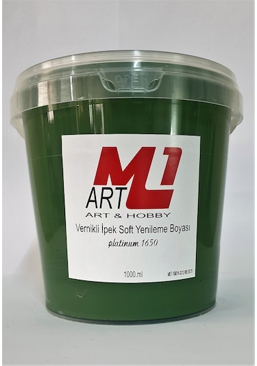 M1 Art Çam Yeşili Su Bazlı Vernikli Yenileme Boyası 1 L