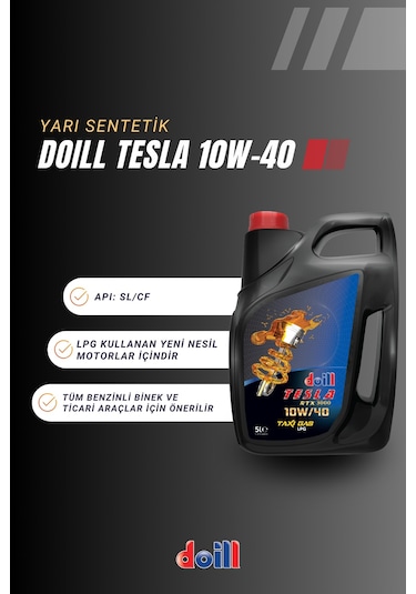 Doill Tesla 10W-40 API SL/CF ACEA A3/B4 Yarı Sentetik Motor Yağı 4 L