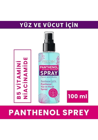 Procsin Panthenol Nemlendirici Ve Tazeleyici Yüz Vücut Spreyi 100 ML