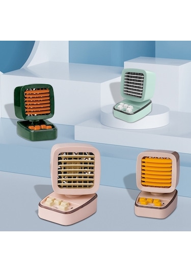 Cbtx A5 Mini Nemlendirici Soğutma Klima Fanı Usb Ev Masaüstü Su Soğutma Fanı Nane i