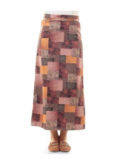 Soralline Kadın Etek 770 Kahve Süet Kahve