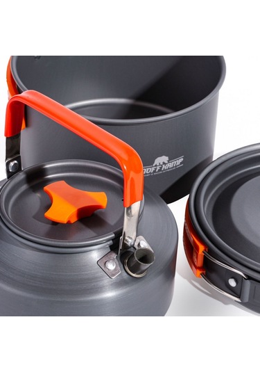 Doğada Lezzet: Kamp Mutfak Ve Çay Seti TTC-2CBK-2BRDK Açık Gri