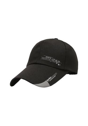Erkek Beyzbol Şapkası Spor Outdoor Moda Başlık Koşu Yürüyüş Seyahat Açık Hava Etkinlikleri İçin Şık Ve Rahap Kullanışlı Şapka Siyah