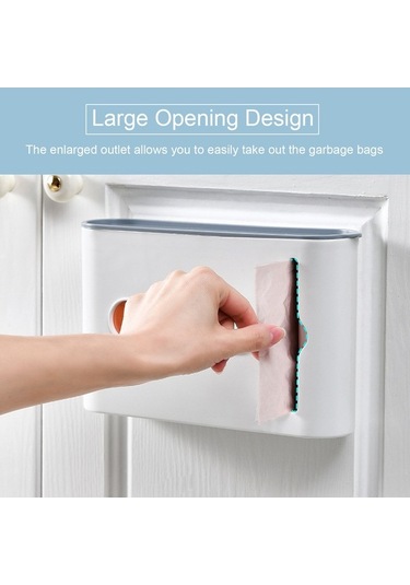 Ulzyvf Pratik Çöp Poşeti Dispanseri - Kendinden Yapışkanlı, Su Geçirmez, Mutfak & Banyo Mavi Mavi