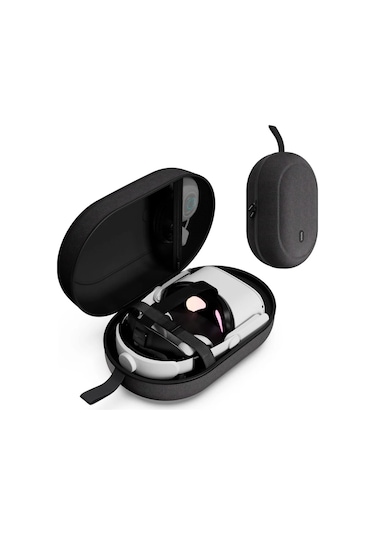 Large Sert Taşıma Çantası Meta Quest 3s/3/oculus 2/pico 4 Uyumlu Siyah M42-bl
