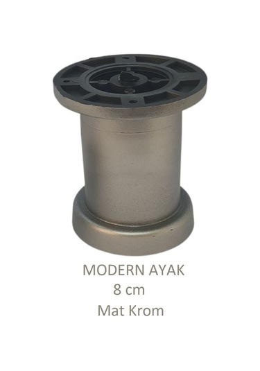 Modern, Düz Ayak 8 Cm Krom, Tv Ünitesi, Koltuk Altı , Dolap Ayağı, Vidaları Hediye Krom