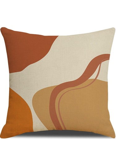 Yeni Sade Tarzda Baskılı Yastık Kılıfı No.06 Ekru