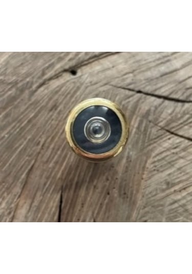 Door Pirinç Çelik Kapı Dürbünü Uzatmalı Kapaklı Kapı Dürbünü Sarı Renk 8cm