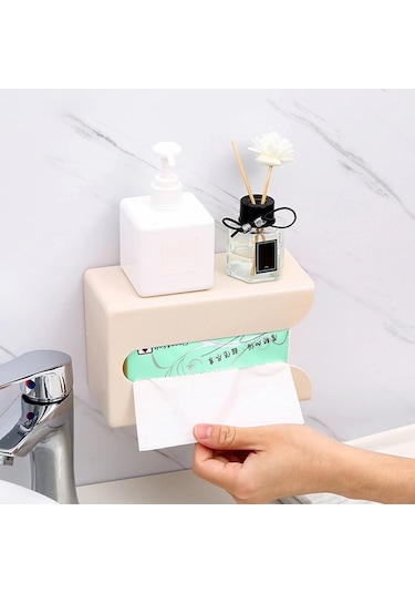 Beyaz Duvara Monte Doku Kutusu Peçete Tutucular Kendinden Yapışkanlı Kağıt Kılıfı Punch Ücretsiz Çıkarılabilir Peçetelik 46921355