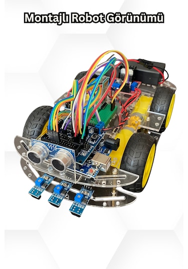 Arduino 4wd Robotik Araç Kiti - 4 Teker Robot Araba - Ble E-kitaplı Ve Videolu