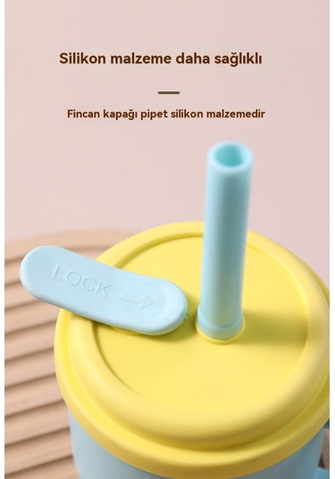 Aurora Saplıçocuk Su Bardağısilikonısıyılım Kabıdüşmeönleyici Ve Sızdırmaz Yil Mavi