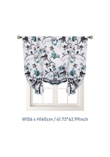 Vintage Desenli Gün Işığı Engelleyici Perde, Gizlilik Ve Ses Yalıtımı İçin Modern Kumaş, 106x160 Cm Yeşil Yeşil