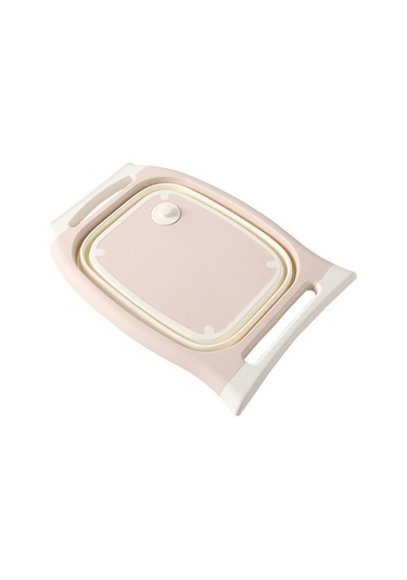 Primepickings Çok İşlevli Mutfak Kesme Tahtası, Katlanabilir Sebze Yıkama Havzası, Büyük Boyut, Metal Renk, Yüksek Kalite, Ev Yeme Pembe