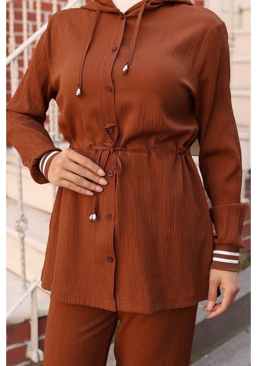 Ribana Detaylı Takım Kahverengi Kahverengi