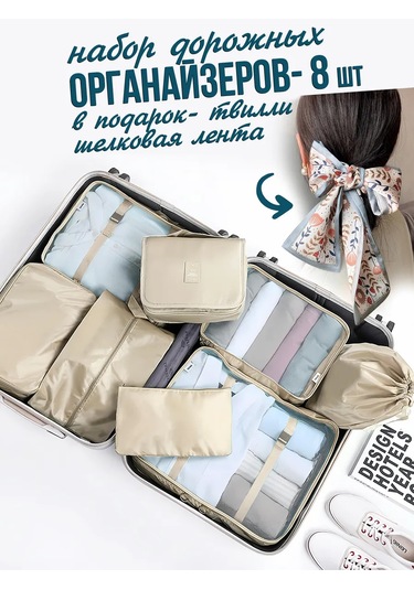 Online Select Bavulda Seyahat Çantası Seti, 8 Parça 131442172 Bej