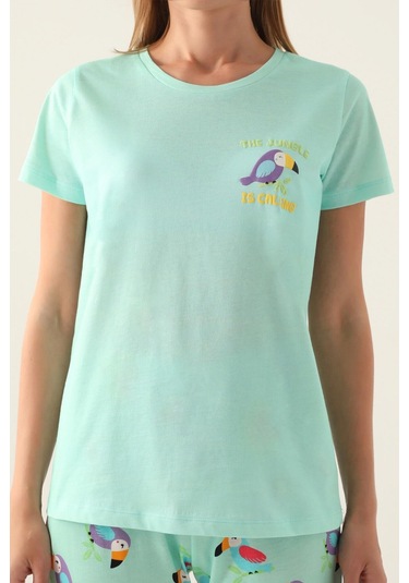 Roly Poly 3403 Callım Kadın Kısa Kol Pijama Takımı Nil