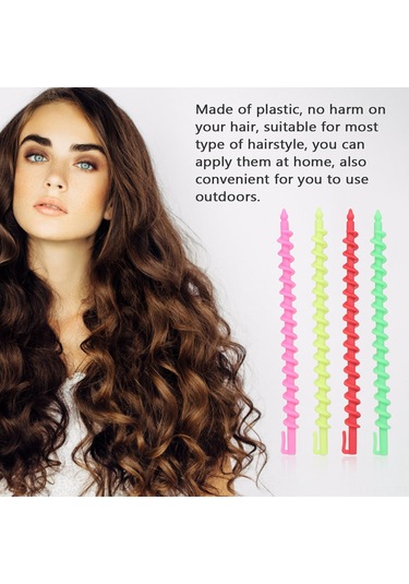 Dofolink 20 Adet Plastik Spiral Saç Perm Rodu - Salon Ve Ev Kullanıma Uygun - Zararsız Güzel Kıvırcıklar Oluşturucu Saç Araçları Çok Renkli