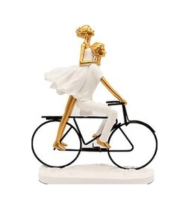 Bisiklet Süren Couple 30cm