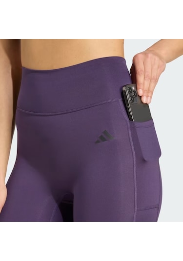 Adidas Optime Essentials No Front Rise Seam 7/8 Kadın Tayt Jy4818 Mor