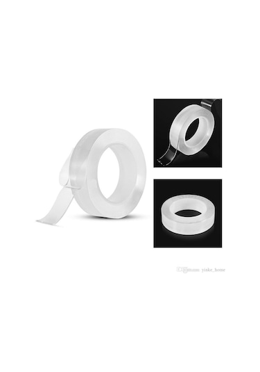 3metre Çift Taraflı Şeffaf Silikon Bant Yapıştırıcı İz Bırakmaz N11.148