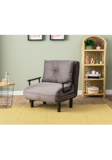 Pafu Sento Tekli Katlanır Yataklı Koltuk - Soho Gri Gri