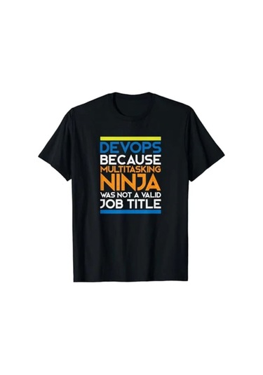 Devops Merch Devops Ninja Programcı Yazılım Docker Kodu Komik T-shirt SIYAH 5XL ...
