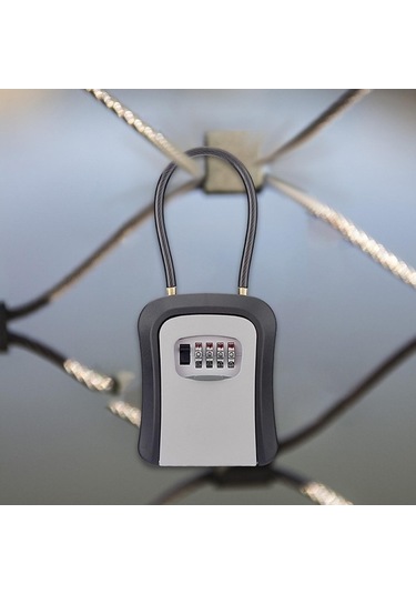 Pazly Suntek Saklama Magideal Kutusu Kilit Kasa Gri Ev Anahtarları Anahtar Bz Gri