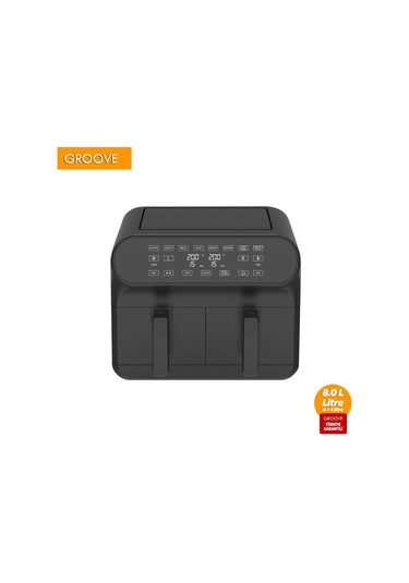 Groove MAX PLUS XXL 1800W 4 LT + 4 LT 8 LT Çift Hazneli Smart Airfryer
