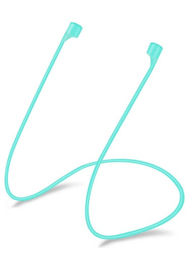 Airpods 1. Nesil / 2. Nesil Manyetik Mıknatıslı Kulaklık Silikon Askılık Turkuaz